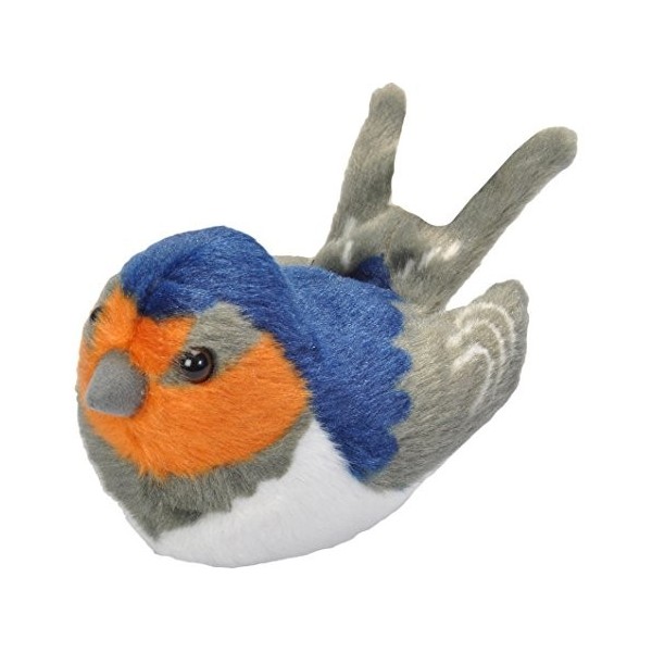 Wild Republic - 19483 - Oiseau en Peluche avec Ramage Original - Mésange bleue