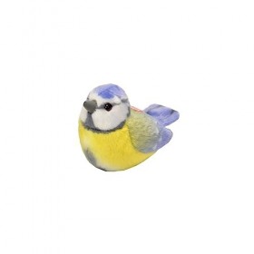 Wild Republic Oiseaux 13–16 cm Mésange Bleue Oiseau avec véritable appels en Peluche Bleu 