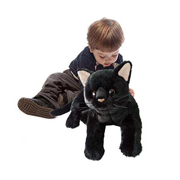 Jouet En Peluche Chat Noir, Mignon Chaton En Peluche Pour Enfants Bébés Filles | Chat En Peluche Pour Tout-petits, Anniversai