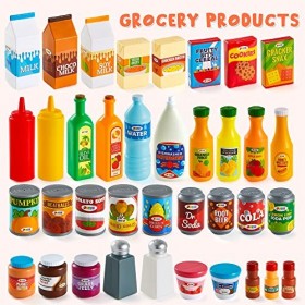 JOYIN 200 pièces Enfants Jouent à la Nourriture Deluxe Jeu de Simulation Ensemble de Nourriture Jouet Nourriture Jouer Access