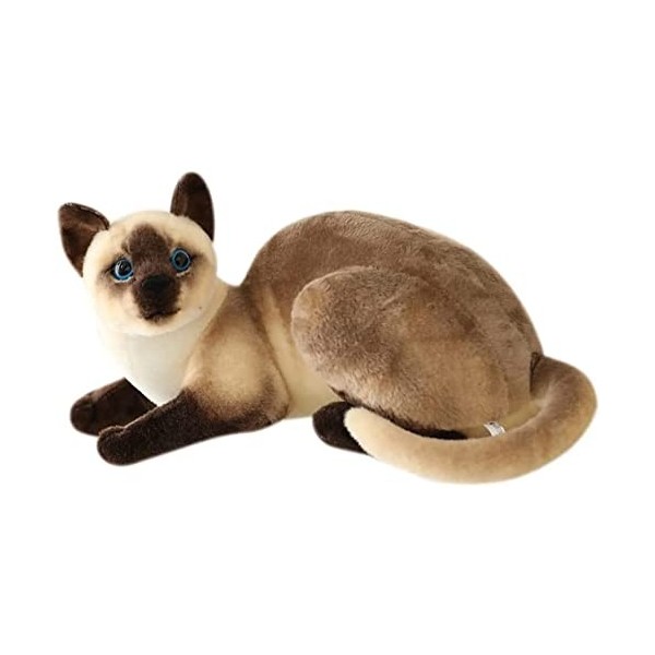 elemhome Jouets en peluche en forme de tigre, animaux en peluche, animaux en peluche, réalistes, petits chats mignons en pelu