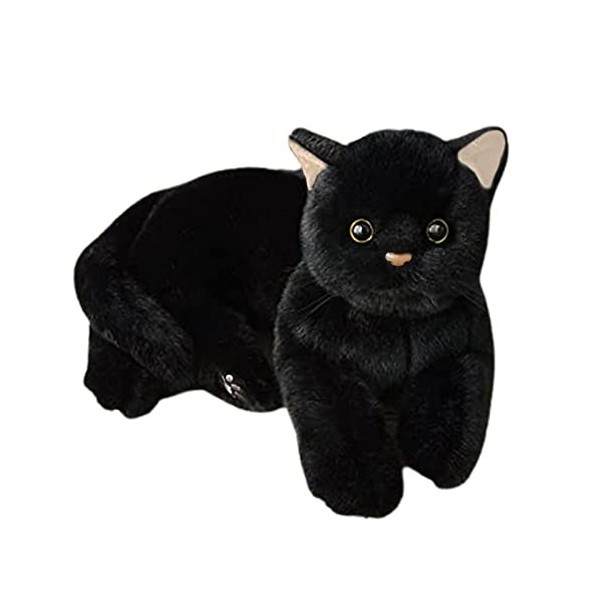 Zceplem Jouet en Peluche Chat Noir - Chatons en Peluche 12 Pouces pour bébés Filles garçons | Jouet en Peluche Chaton Mignon,