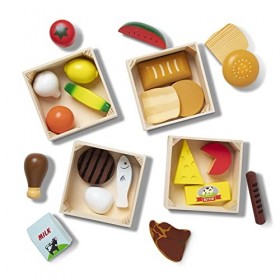 Melissa & Doug Groupes daliments en bois pour enfants, Jouet éducatif et créatif, Jouet Montessori ,Cadeau pour garçons et f