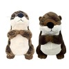 optimism Loutres en Peluche Peluche Réaliste, 2PCS Peluches Loutres Animaux Mignons, Peluche Loutres De Mer 20CM, Peluches Mi