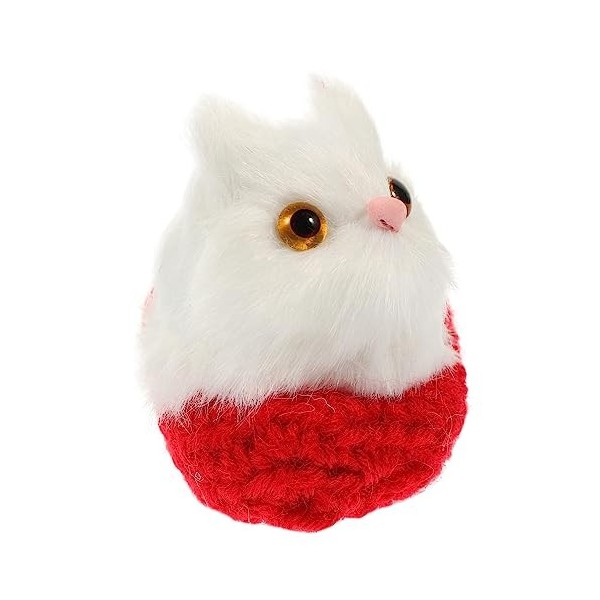 Vaguelly Ornements De Chat Animal en Peluche Chaton Endormi en Pantoufle Animaux en Peluche De Chat Jouets De Couchage Réalis