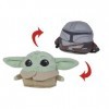 Disney - Mandalorian, Grogu & Mandos, réversible, 8cm, Peluche, à partir de 0 Mois