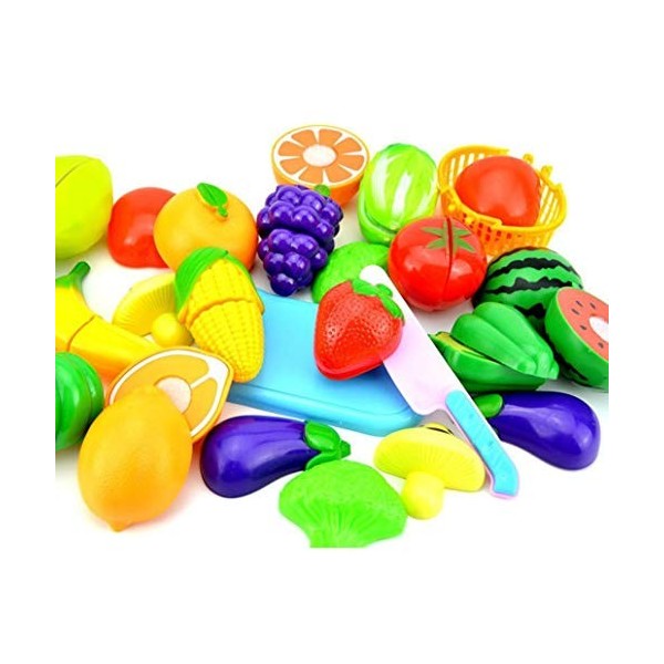 Ogquaton   Fruits Légumes Nourriture Ensemble De Coupe Réutilisable Jeu De Rôle Pretend Cuisine Enfants Jouets Rentable Et De