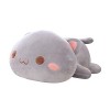 Uposao 35cm Chat en Peluche Kawaii couché Chat Animal Peluche Coussin Jouet Cadeau pour Enfants Filles garçons Coussin de Mou