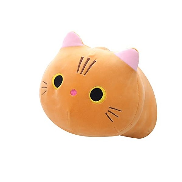 Uposao 35 Cm Peluche Chat Kawaii Couché – Coussin Oreiller Doux, Cadeau Enfants & Adultes