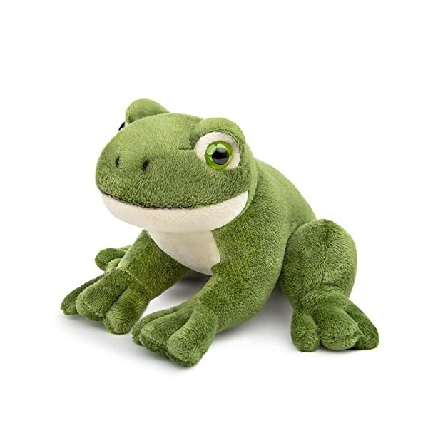 MAOWO Planet Mini grenouille réaliste en peluche, animaux réalistes, animaux de simulation, super doux