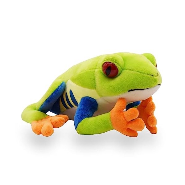 MAOWO Planet Mini grenouille réaliste en peluche, animaux réalistes, animaux de simulation, super doux