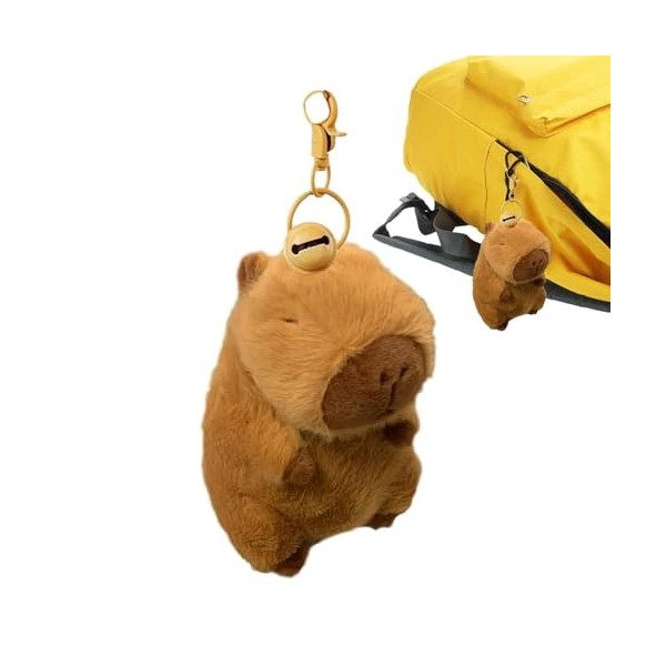 Porte-clés en peluche Capybara | 1/3 Pcs Capybara Peluches Poupée | Porte-clés mignon en peluche Capybara en peluche | Figuri