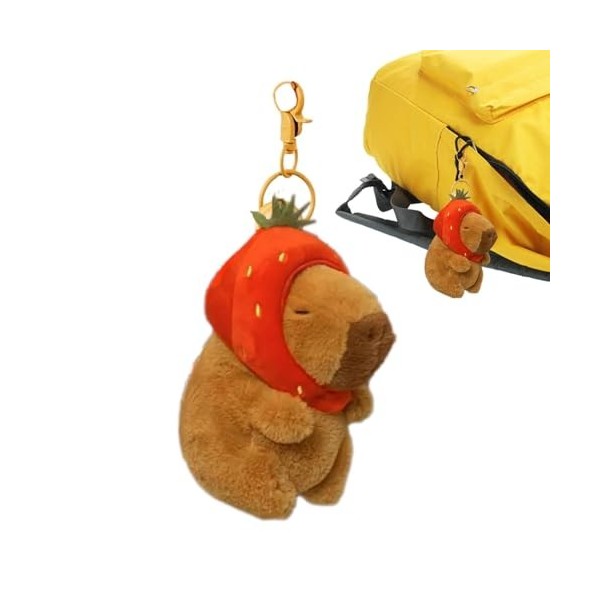 Porte-clés en peluche Capybara | 1/3 Pcs Capybara Peluches Poupée | Porte-clés mignon en peluche Capybara en peluche | Figuri