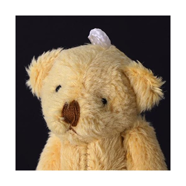 Labstandard Lot de 10 mini ours en peluche à suspendre avec cordon - Joli porte-clés de dessin animé pour filles et femmes - 