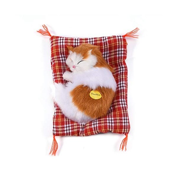 Dilwe Simulation Peluche Chat Jouet, 4 Types Simulation en Peluche Chat en Peluche Son Jouet décoration de la Maison-Cadeau p