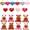 Porte-clés en peluche pour la Saint Valentin, mini jouets en peluche, ours en peluche, cadeau pour petite amie, anniversaire,