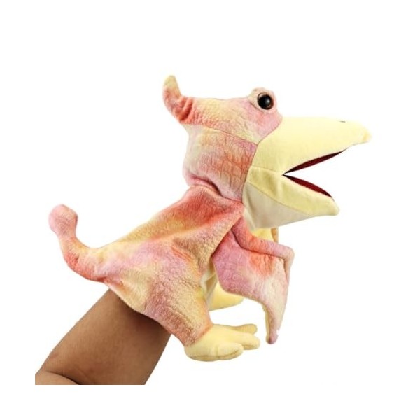 Marionnette Dinosaure, Marionnette à Main Dinosaure Peluche réaliste Jouets de Marionnettes à Main Flexible Animal Poupées de