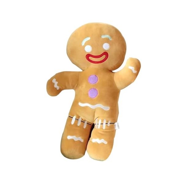 1/2 poupée en peluche douce souriante en pain dépices, bonhomme en pain dépices en peluche mignon biscuit SHR-ek en peluche