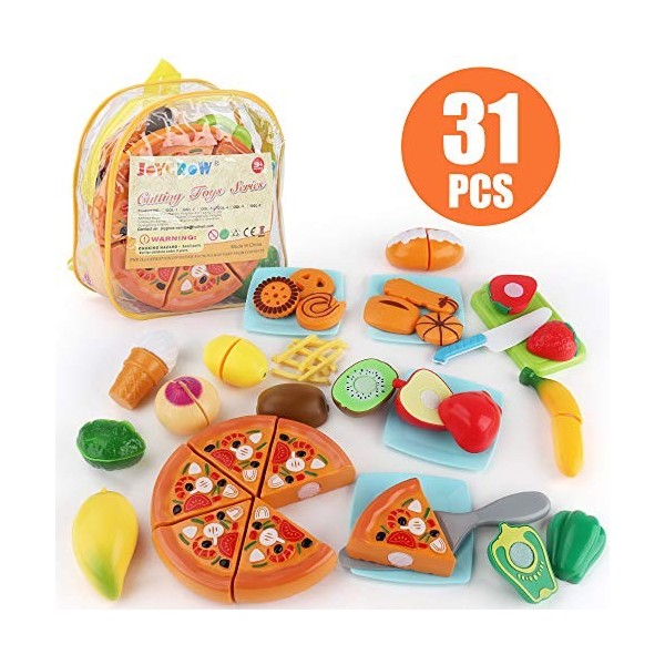 18 pièces Jouets de Cuisine pour Enfants Jouer Accessoires de Cuisine  Fruits et légumes pour Couper Simulation Caisse enregistreuse Jouet Jeu de  rôle