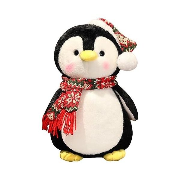 Jouets de pingouin à câliner, pingouin en peluche de Noël créatif, jouet en peluche de pingouin de Noël de 25 c , câlins en p