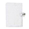 MOTT Carnet de notes en peluche douce pour fille, format A5, verrouillable, journal intime moelleux, carnet de voyage, carnet