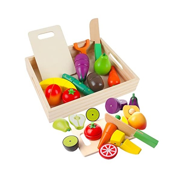 Fruits et legumes jouet a decouper dînette cuisine Jouets Imitation Jeu de  couper de fruits plastique pour enfants