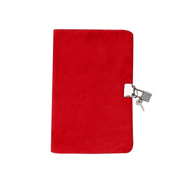 MOTT Carnet de notes en peluche douce pour fille, format A5, verrouillable, journal intime moelleux, carnet de voyage, carnet