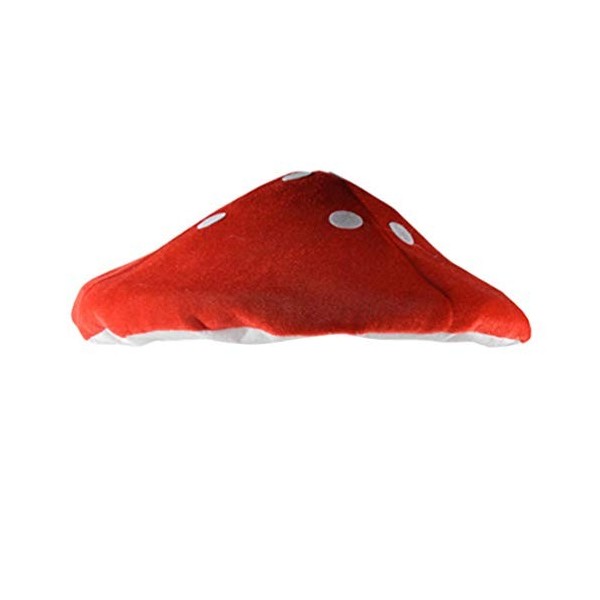 TOYANDONA Chapeau champignon rouge et blanc en peluche tachetée chapeau de crapaud chapeau cosplay casquette pour enfants adu