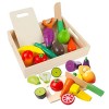 Fruits et légumes Jouets Bois de magnetique, Cuisine Enfant Simulation de Jouets éducatifs et Jouet de Perception des Couleur