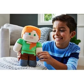 Minecraft Assortiment de jouets avec Peluche à l’effigie des personnages 20 cm inspirés du jeu vidéo, à collectionner, Joue