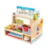 Melissa & Doug Le Bistro Sandwicherie en Bois, Comptoir avec 52 pièces et accesoires, Aliments en bois, Jeu dimitación, Joue