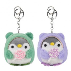 Anboor 2Pack Petits Animaux en Peluche Pingouin avec Porte-Clés Récompense de Remplissage de Sac Animaux en Peluche Pingouin 