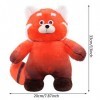 Nesloonp Peluche Jouet Peluche Panda Rouge Mei, très Doux Remplissage Coton Plush Toy Peluche Jouet pour Enfant pour Enfants 