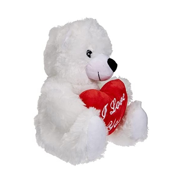 Ours en Peluche avec Cœur/avec Broderie I Love You/Dimension :11,4 x 14 x 19,8 cm cm