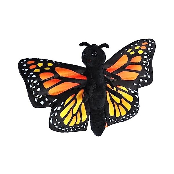 Wild Republic Hugger Papillon Monarque, Cadeau pour Bébés, Animal en Peluche, Jouet Écologique, Rembourrage Fabriqué à Partir