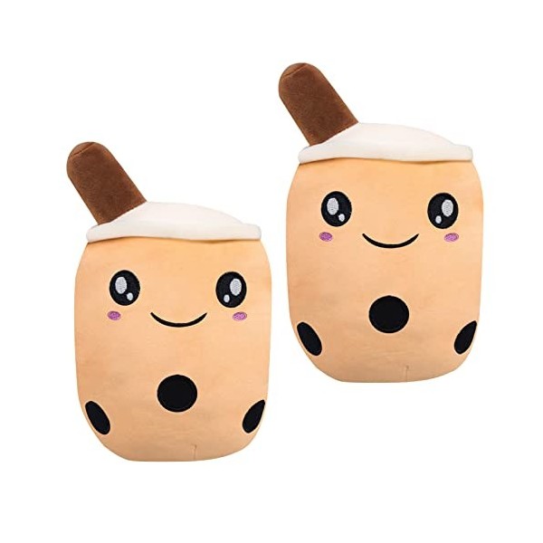 Surplex 2 Boba Pelucheuse en Peluche Oreiller Jouet, Coussin Décoratif Creative Bubble Thé Au Lait Tasse en Forme Étreignant 