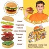 LINFUN KIDS Jouet Aliment Enfant, Dinette Accessories Jeux Dimitation Cuisine avec Hamburger Pizza Plateau, Nourriture de Je