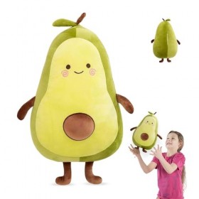 YISKY Avocat Jouet en Peluche, 36 cm Avocado Plushie, Oreiller en Peluche à lavocat, Oreiller en Peluche Kawaii en Forme de 