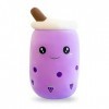 DAJASD Peluche Bubble Tea, Peluche Bubble Tea 25cm, Oreiller Tasse à Thé Jouet pour Enfants, Bubble Pearl Oreiller Peluche Th