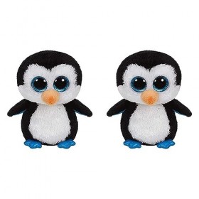 Ty - Beanie Boos - Peluche Waddles le Pingouin , TY36008, Noir / Blanc, 15 cm
