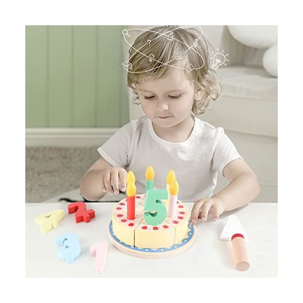 Jouet En Bois : Gâteau D'anniversaire à Découper - Tanner 9897 - Pour Enfants à Partir De 3 Ans