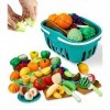 Fruits et Legumes Jouets,Jouets de Cuisine,Dinette Enfant,Divers Fruits et Légumes, Assiettes, Planches à Découper