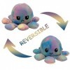 GeniusCells Poulpe en peluche double face Flip Octopus Doll, peluche douce réversible en forme de pieuvre, mini jouet créatif