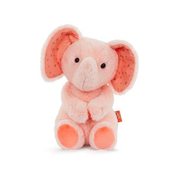 B. Softies – Plush Elephant – Stuffed Animal – Soft & Cuddly Toy – Easily Washable – 0 Months + – Bubble Gum Becky