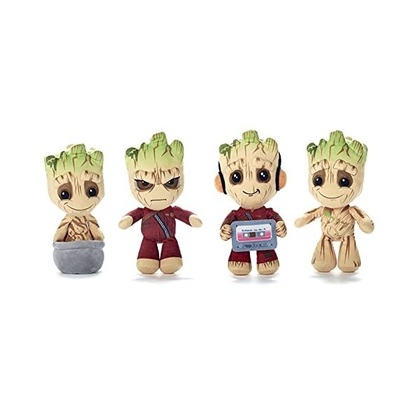 Gotg Baby Groot Peluche douce 30,5 cm 4 motifs assortis avec 1 envoyé au hasard Cadeau