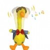 woyufen Canard Chantant Qui Parle Danse Amusant avec 120 chansons Jouet Animal en Peluche interactif et éducatif pour lappre