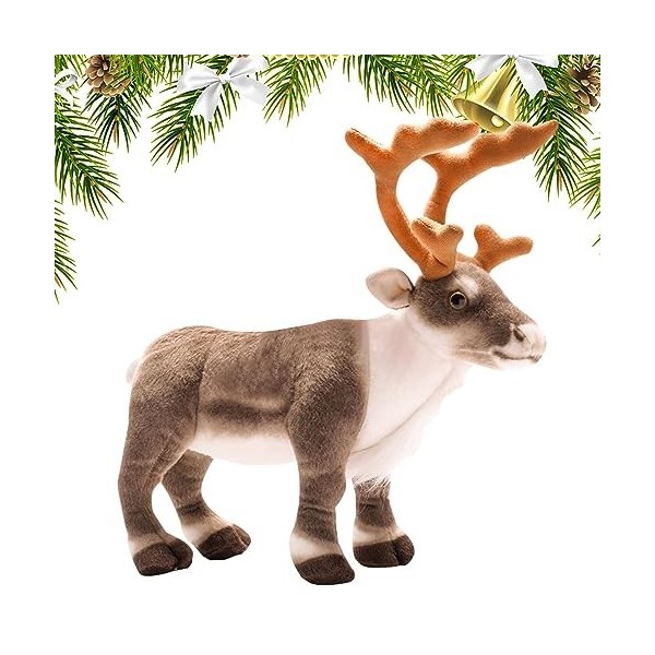 Animal en Peluche De Renne, Lutin Farceur De Noel, Jouet en Renne Oreiller Décoratif en Cerf Doux, Oreiller Décoratif Doux Wa