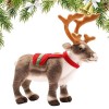 TAOLE Peluche Jouet en Renne De Noel | Oreiller Décoratif en Cerf Doux | Poupée Délan | Ouets Renne Jouet Cerf en Renne Noël