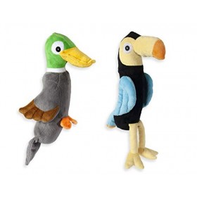 Karlie Oiseau en Peluche pour Chien L36 cm L14 cm H8,5 cm Gris Dobby