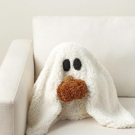 Sloane Oreiller Fantôme Halloween Oreiller en Forme De Fantôme Oreiller en Peluche Fantôme Blanc Cadeau pour Enfant Adulte